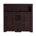 **Meuble de rangement en bois massif avec étagère et portes coulissantes**