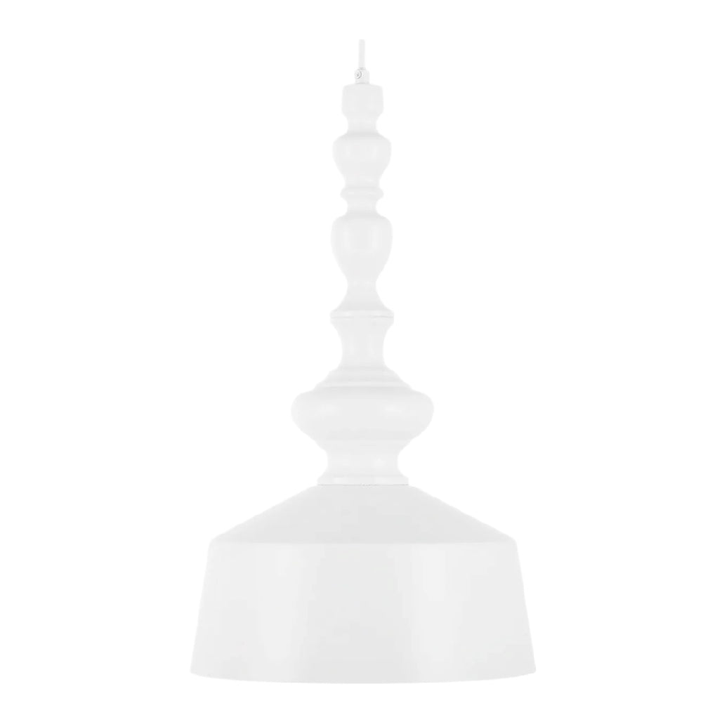 **Suspension en métal blanc avec finition élégante et design moderne**
