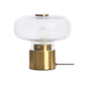 **Lampe en verre texturé avec base en métal doré**