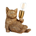 **Lampe décorative en forme de chat doré avecampoule LED intégrée**
