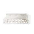 **Lit enfant évolutif blanc avec rangements intégrés**