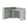 **Bureau d'angle modulable en MDF gris clair**